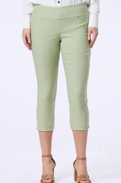 Cato Solid Cropped Bengaline Pants><noscript><img width=