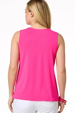 Cato Solid Draped Front Tank><noscript><img width=