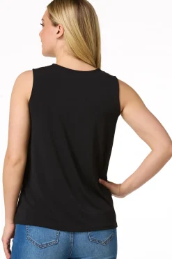 Cato Solid Draped Front Tank><noscript><img width=