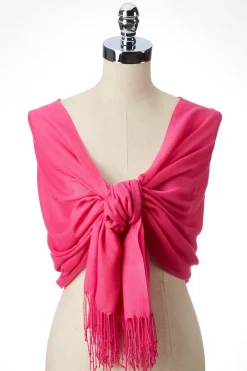 Cato Solid Fringe Pashmina Scarf><noscript><img width=