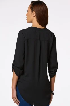 Cato Solid High- Low Top> Tops