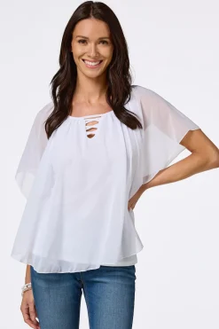 Cato Solid Lattice Neck Capelet><noscript><img width=