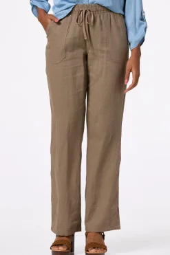 Cato Solid Linen Beach Pants> Pants