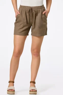 Cato Solid Linen Beach Shorts><noscript><img width=
