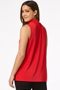 Cato Solid Mock Neck Tank> Tops