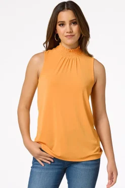 Cato Solid Mock Neck Tank><noscript><img width=