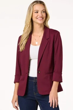 Cato Solid Ponte Blazer> Suiting|Jackets & Vests