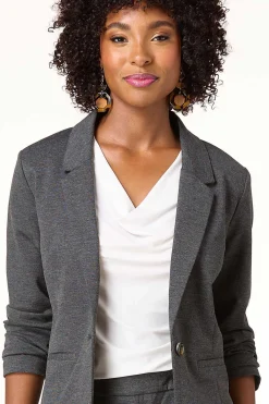 Cato Solid Ponte Blazer><noscript><img width=