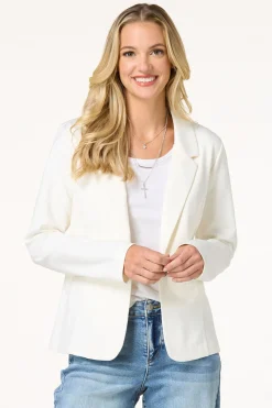 Cato Solid Ponte Blazer><noscript><img width=