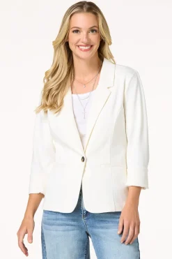 Cato Solid Ponte Blazer><noscript><img width=