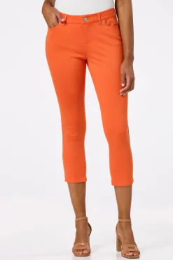 Cato Solid Ponte Skinny Cropped Pants><noscript><img width=