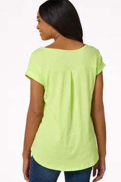 Cato Solid Rolled Cuff Tee><noscript><img width=