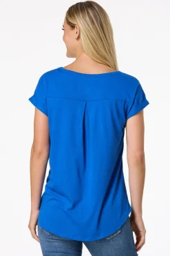 Cato Solid Rolled Cuff Tee><noscript><img width=