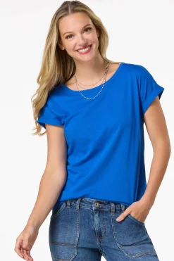 Cato Solid Rolled Cuff Tee><noscript><img width=