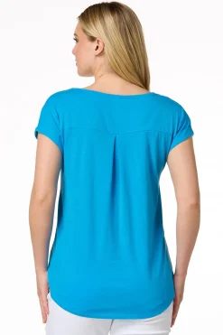Cato Solid Rolled Cuff Tee><noscript><img width=