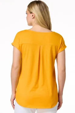 Cato Solid Rolled Cuff Tee><noscript><img width=