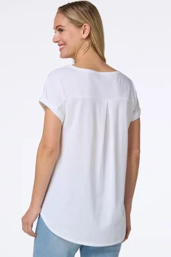 Cato Solid Rolled Cuff Tee><noscript><img width=