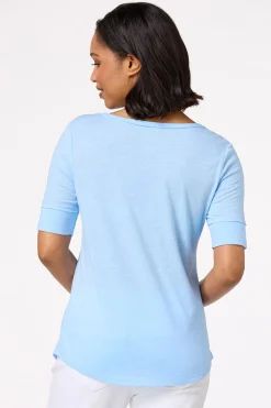 Cato Solid Scoop Neck Tee><noscript><img width=