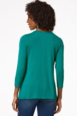 Cato Solid Scoop Neck Top><noscript><img width=