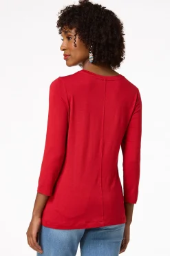 Cato Solid Scoop Neck Top><noscript><img width=