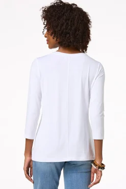 Cato Solid Scoop Neck Top><noscript><img width=
