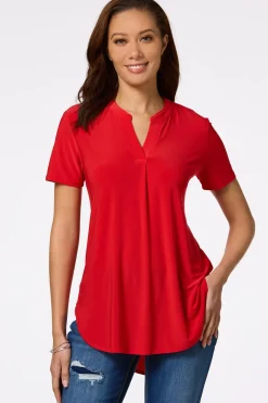 Cato Solid Stretchy Knit Top><noscript><img width=