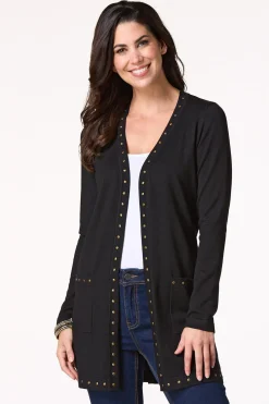 Cato Solid Studded Cardigan> Sweaters
