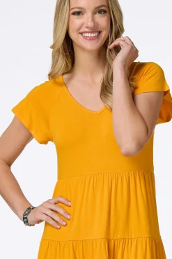 Cato Solid Tiered T- Shirt Dress><noscript><img width=