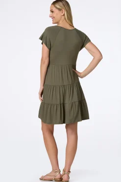 Cato Solid Tiered T- Shirt Dress><noscript><img width=