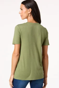 Cato Solid V- Neck Tee><noscript><img width=