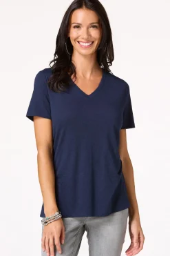 Cato Solid V- Neck Tee><noscript><img width=