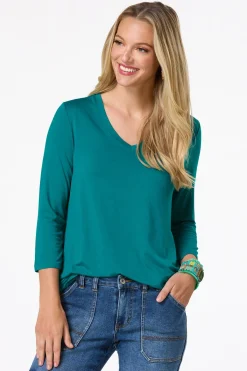 Cato Solid V- Neck Tunic Top><noscript><img width=