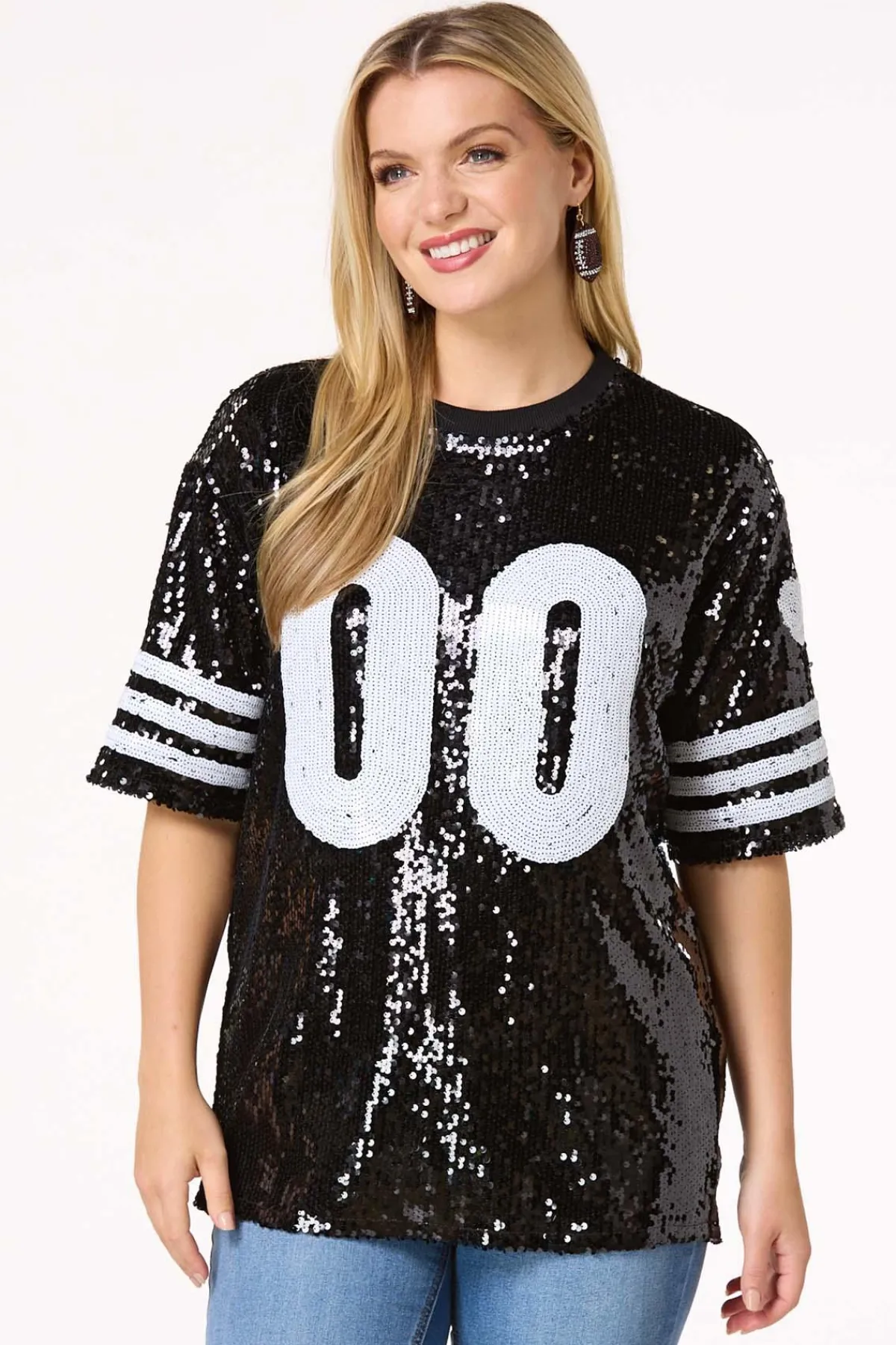 Cato Sporty Sequin Top> Tops