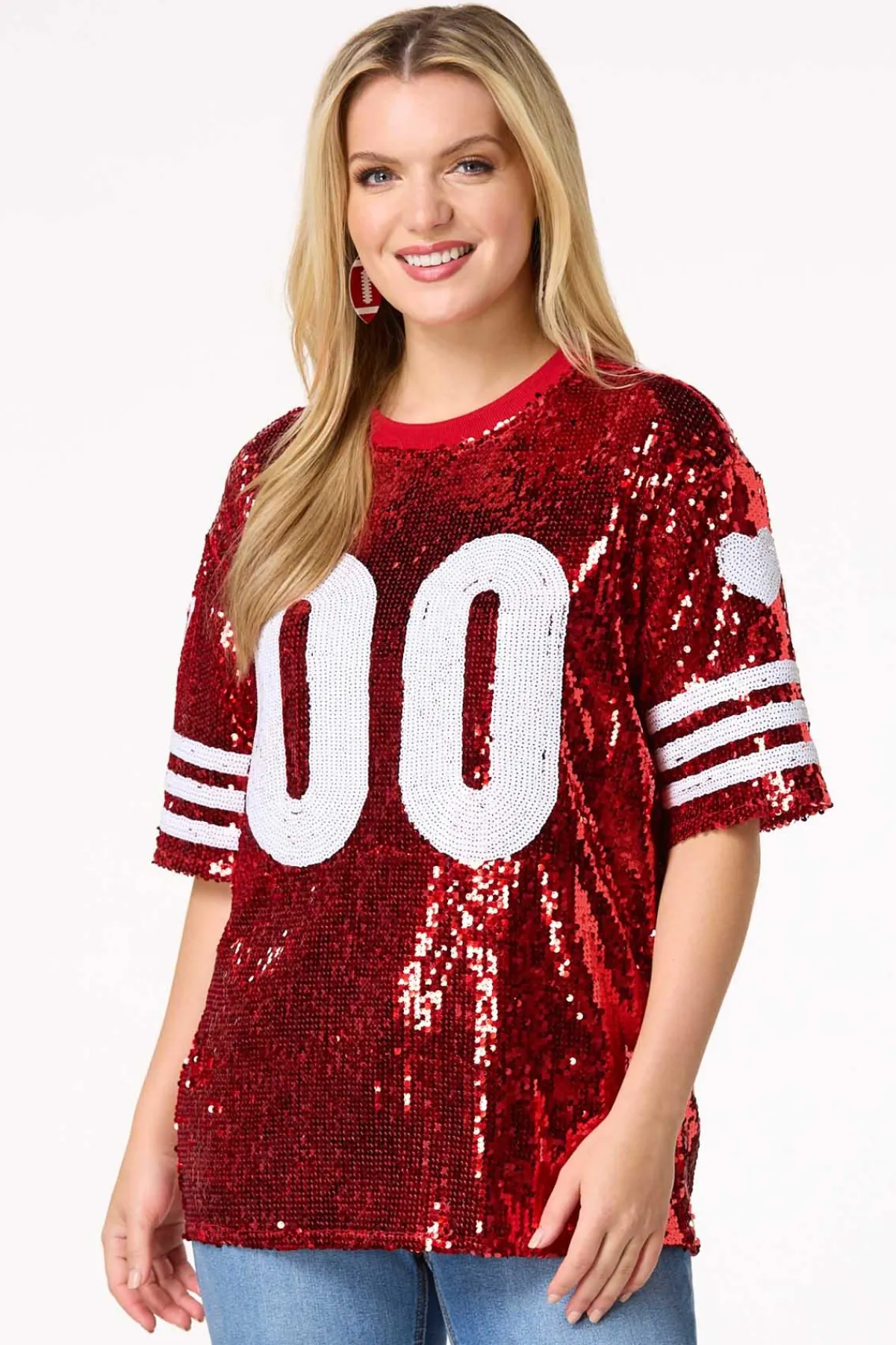 Cato Sporty Sequin Top> Tops