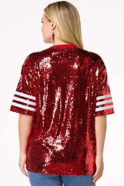 Cato Sporty Sequin Top><noscript><img width=
