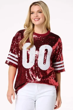 Cato Sporty Sequin Top><noscript><img width=