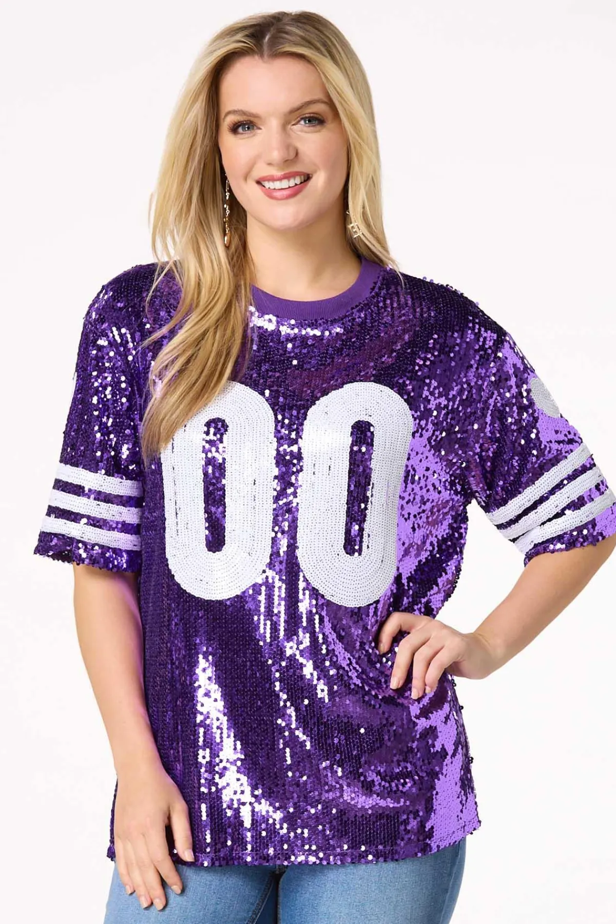 Cato Sporty Sequin Top> Tops