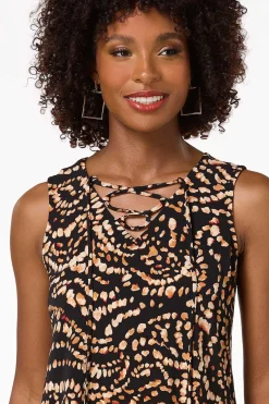 Cato Spotted Asymmetrical Tunic><noscript><img width=