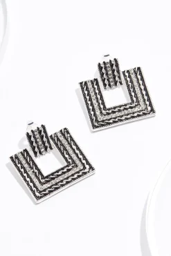 Cato Square Clip- On Earrings> Earrings