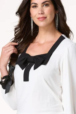Cato Square Neck Bow Top><noscript><img width=