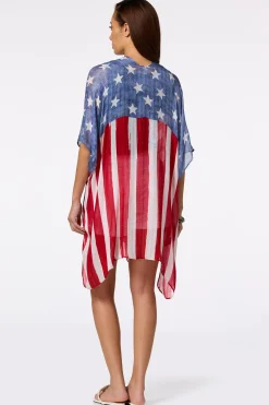 Cato Stars And Stripes Kimono> Cover Ups|Tops