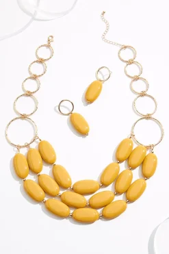 Cato Statement Resin Layered Necklace Set><noscript><img width=