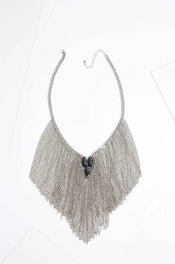 Cato Statement Silver Tassel Necklace> Necklaces