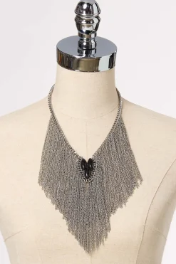 Cato Statement Silver Tassel Necklace> Necklaces