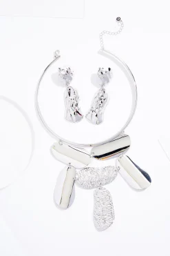 Cato Statement Textured Wire Necklace Set> Sets|Necklaces