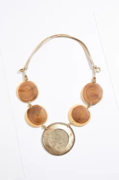 Cato Statement Wood Resin Pendant Necklace> Necklaces