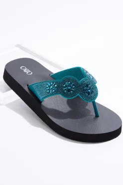 Cato Stone Medallion Flip Flops><noscript><img width=