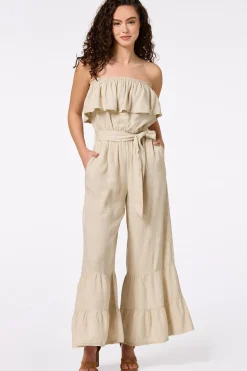 Cato Strapless Linen Jumpsuit> Dresses