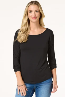 Cato Stretchy Scoop Neck Top> Tops