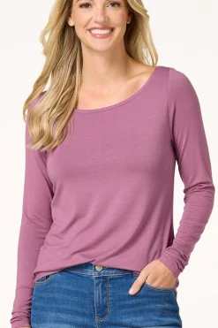 Cato Stretchy Scoop Neck Top><noscript><img width=